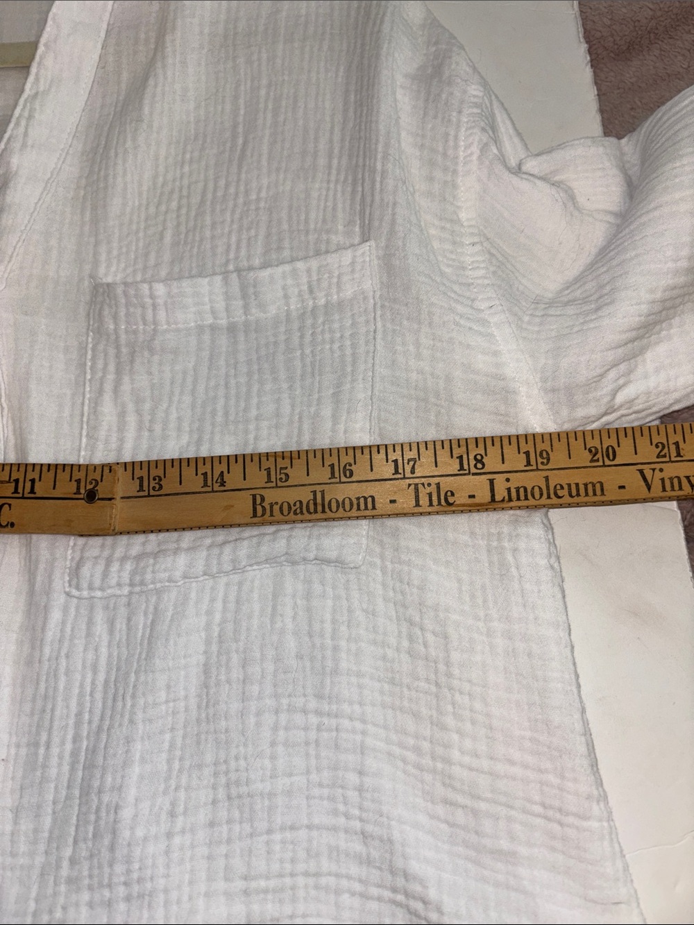 LOVE NOTES WHITE CRINKLED CROP TOP
L/S BUTTON DOWN SIZE MEDIUM ALL COTTON - Picture 7 of 8